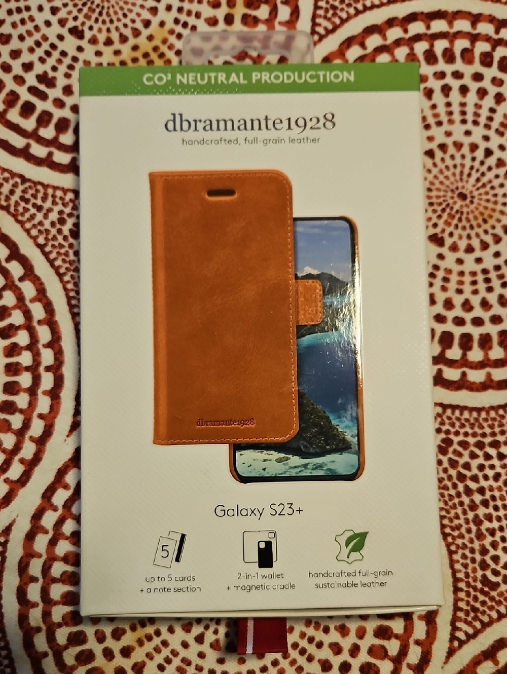 NIB Samsung Galaxy 23 Plus Full Grain Leather 2 In 1 Wallet Phone Case